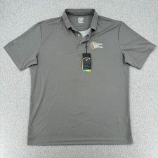 Callaway Opti-Dri Shirt Men Large Gray Texture Short Sleeve Performance Polo NWT