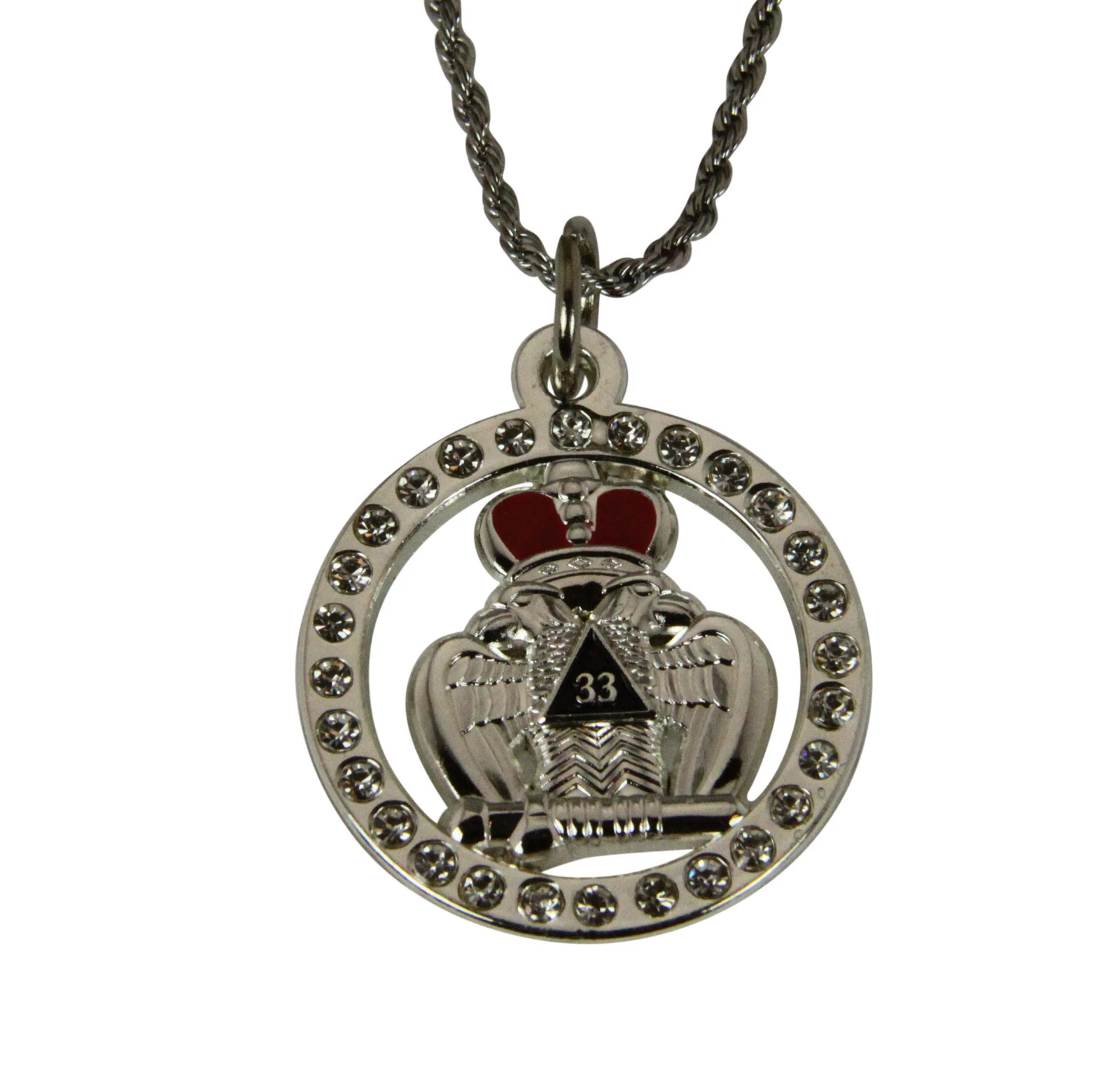 4031978 33 degrés Rite Écossais Pendentif Collier 33ème Trente Trois Suprême