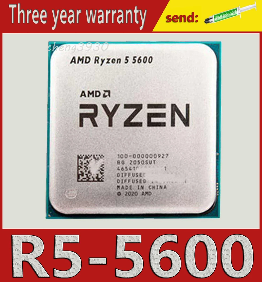 New AMD R5 5600 Ryzen 5 5600 3.5 GHz 6-Core 12-Thread CPU Processor 7NM