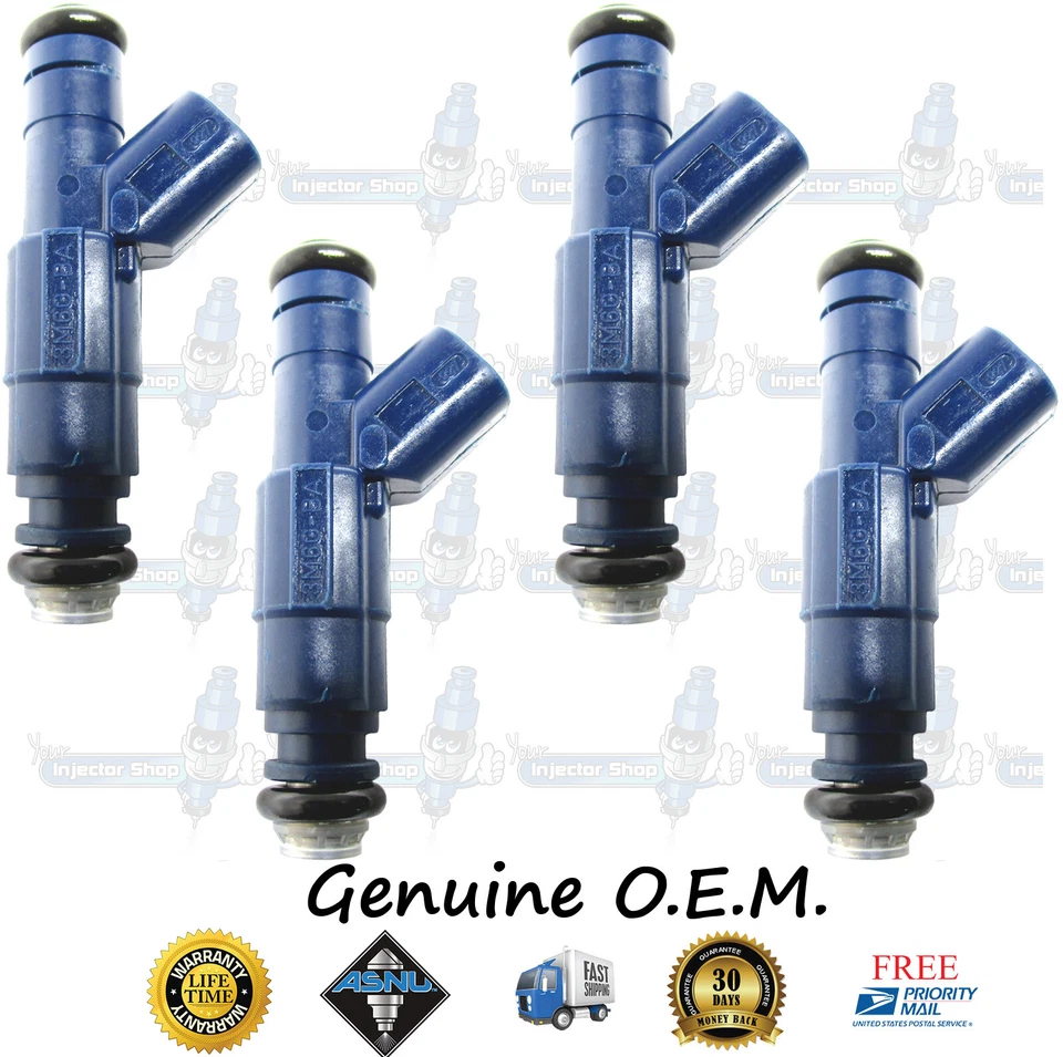 Genuine Factory Motorsport 3M6G-BA 4x Fuel Injectors Escape Focus Mazda Tribute  - Image 2 of 4