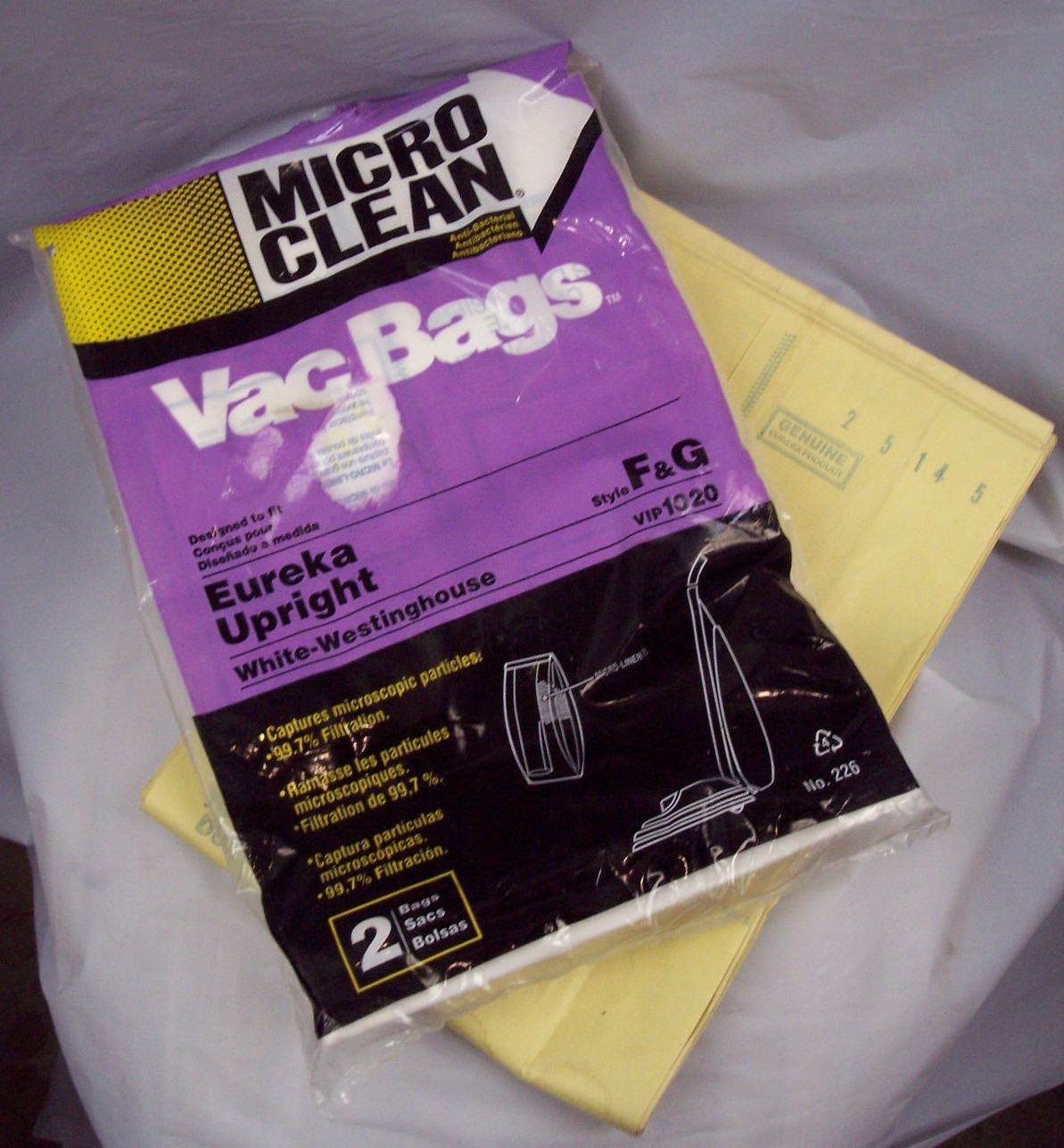 5 Eureka Upright Style F & G Vacuum Cleaner Vac Bags 3 Genuine 2 Home
