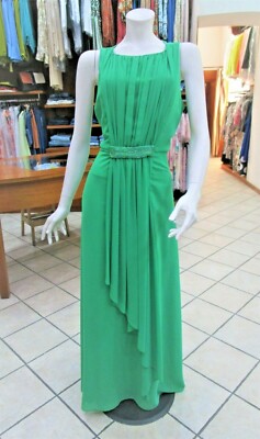GIULIA VALLI, OFFERTA SU ABITO LUNGO CON STOLA, COLORE VERDE
