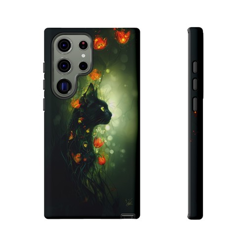 Cat Green Forest Flower Vines Phone Case for iPhone, Samsung Galaxy, Pixel - 第 124/175 張圖片