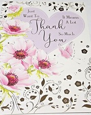 Thank You Card by Heartstrings Cards. Flowers Theme (TY5)