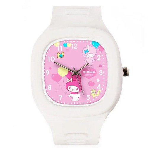 Hello Kitty Watch, Square Case, Silicone Strap, Quartz Movement, Sanrio - Picture 6 of 8