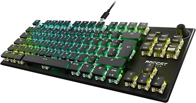 Roccat Vulcan TKL Pro - Kompakte optische RGB Gaming Tastatur, AIMO LED