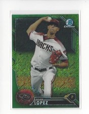 2016 Bowman Chrome Prospects Green Shimmer Refractor #144 Yoan Lopez D-Backs /99