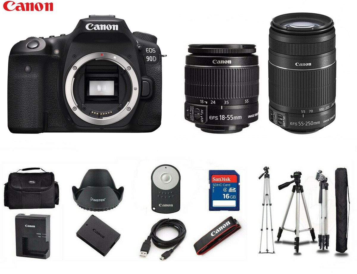 Canon 90D Digital DSLR Camera with 18-55mm and 55-250mm + Canon 90D Digital DSLR Camera with 18-55mm and 55-250mm +