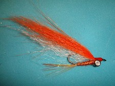 FLY FISHING FLIES - Orange DEEP BETTER BONEFISH BAIT Fly size #8 (6 each)