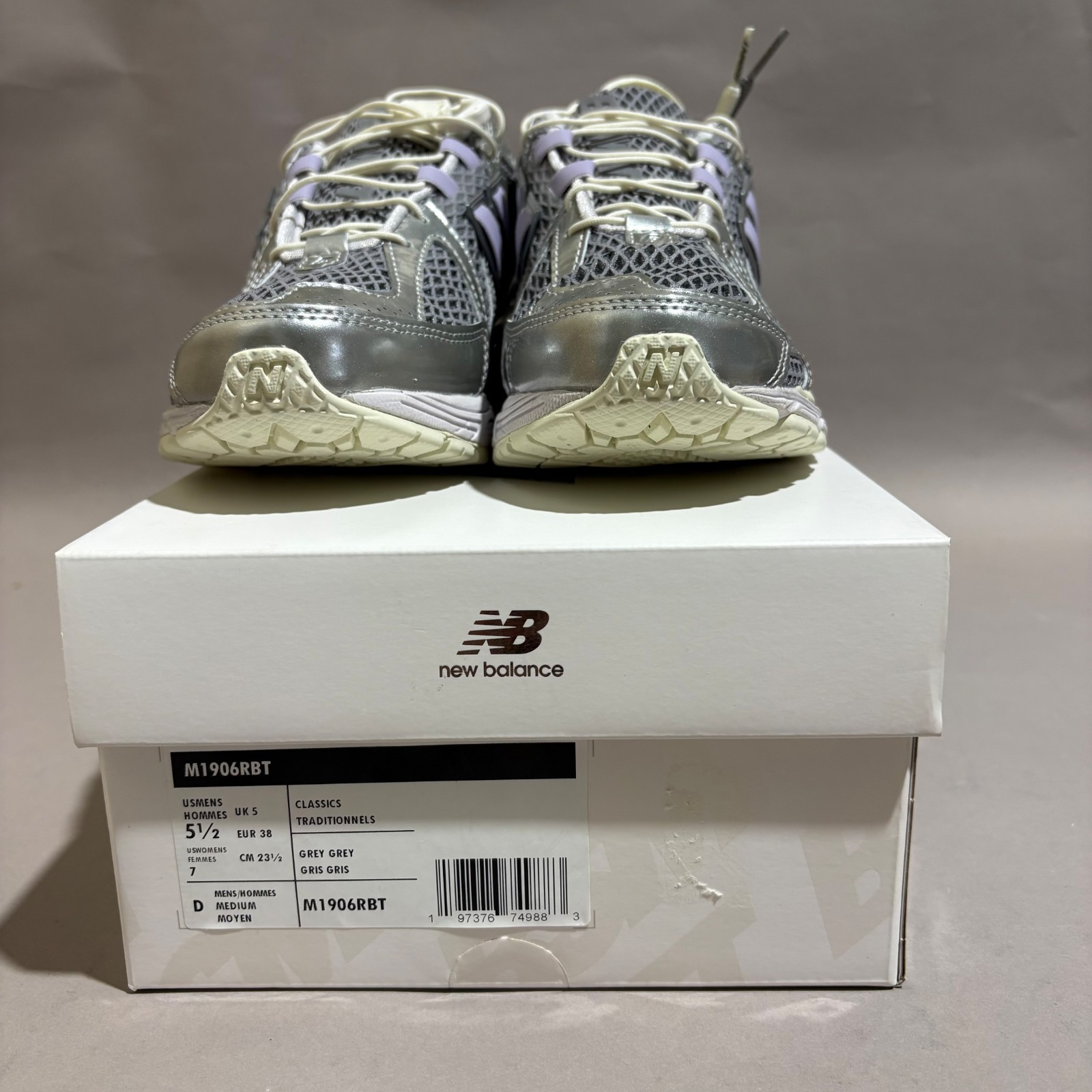 New Balance x Basement 1906R Silver Metallic New Rare M1906RBT US MEN SIZE 5.5 image 4