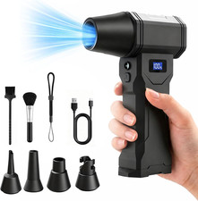 Compressed Air Duster, 130,000 RPM Electric Air Duster with Brushless Motor, 4-S