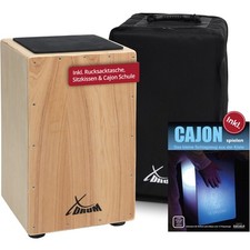 B-WARE XDrum Cajon Trommelkiste Percussion Trommel Natur mit Gigbag Tasche