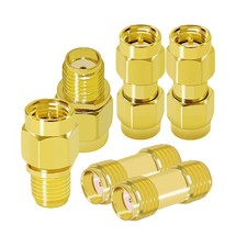 CNARIO SMA Connector Kit 6PCS, Adapter Female/Male to Golden