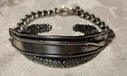 Vintage ESTATE Sterling Military Rifle ID Bracelet Mid Century WW2 WWII 26 Grams
