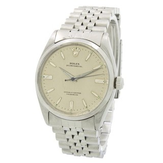 Vintage Rolex Oyster Perpetual Ref. 6565 34mm Silver Dial Wristwatch #W329891 1