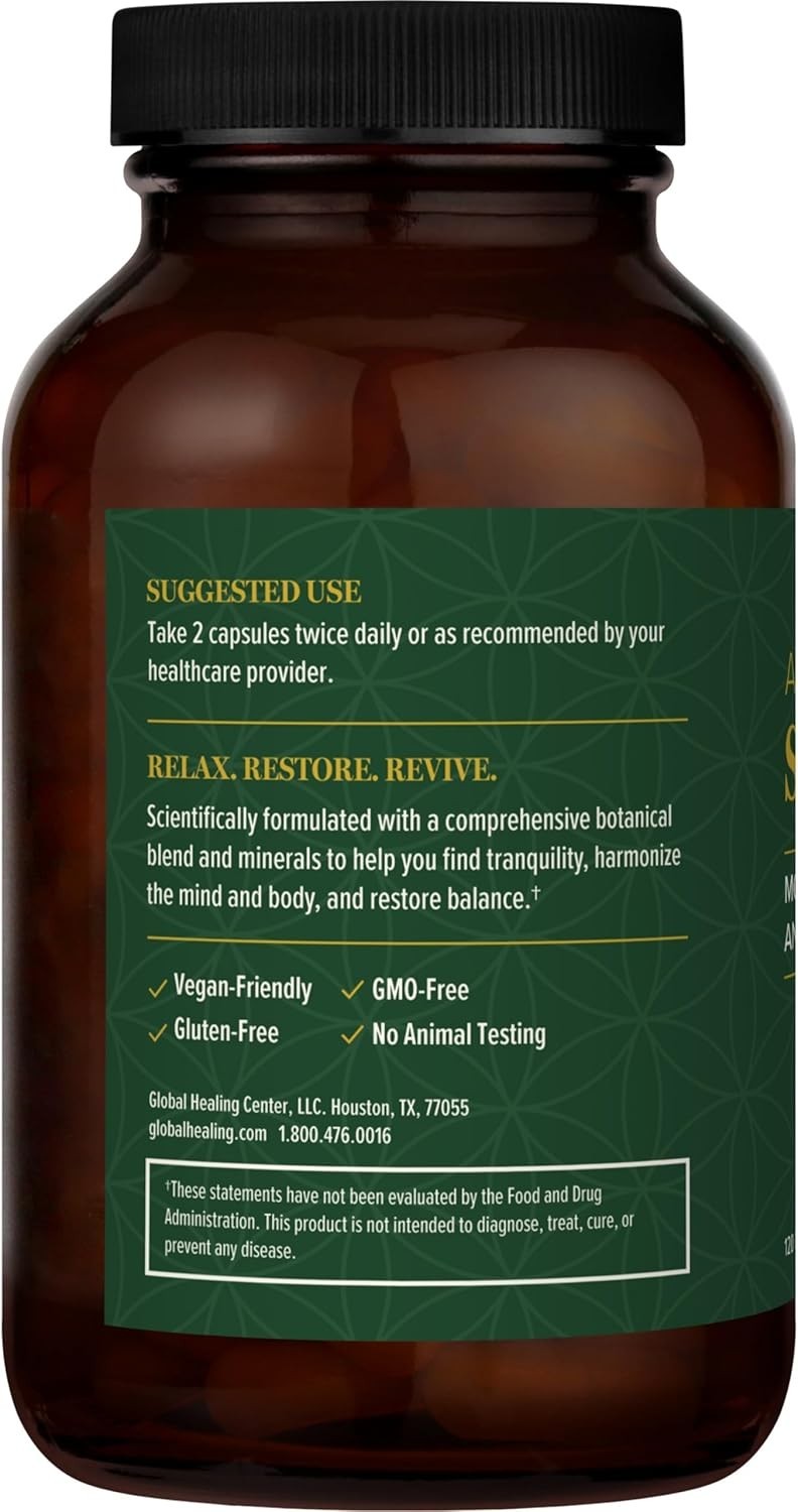 Global Healing Stress Relief Supplement Lithium Orotate Calm Support 120 Caps