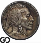 1913-D Buffalo Nickel Type 1, Key Denver Date, Choice AU++, Nice Toner