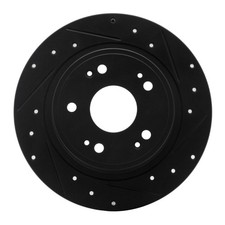R1 Concepts Rear Right Drilled Slotted Brake Rotor For Honda Accord 2008-2011