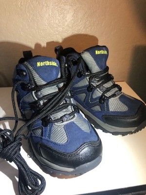 Northside suede Boys Hiking Boots size 1 Blue Mountain Hikers