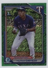 2024 Bowman Chrome Prospects Green Shimmer Refractor 86/99 Yolfran Castillo 10no