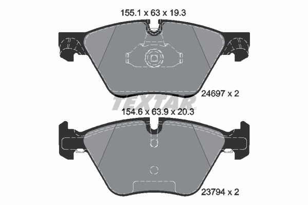 Textar Textar BremsbelÄGe Vorne BMW 5 F10 Touring F11 2010-2016 2469701-image