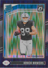 2024 Panini Donruss Optic - Rated Rookie Brock Bowers #215 Purple Shock Prizm