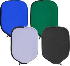 Pack of 4 Pickleball Paddle Cover, Zippered Paddle Case 8.6 X 11.8 Inches, Neopr