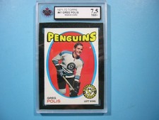 1971/72 TOPPS NHL HOCKEY CARD #41 GREG POLIS ROOKIE RC KSA 7.5 NM+ SHARP+ TOPPS. rookie card picture