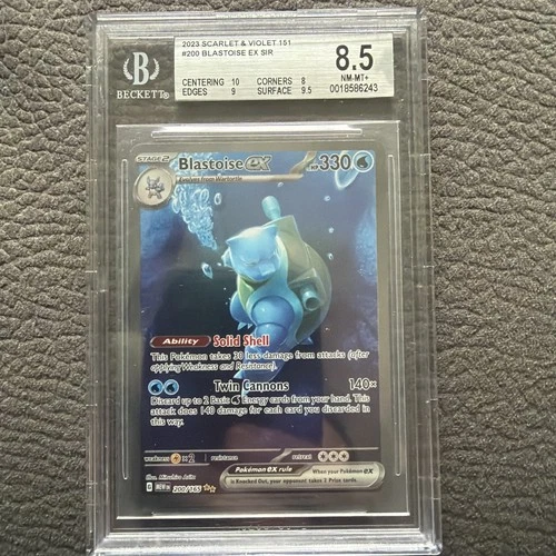 2836 Blastoise ex 2023 English Pokemon Scarlet Violet 151 #200 SIR BGS 8.5