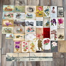 Vintage 1900s Postcards Ephemera Lot Over 30 ...