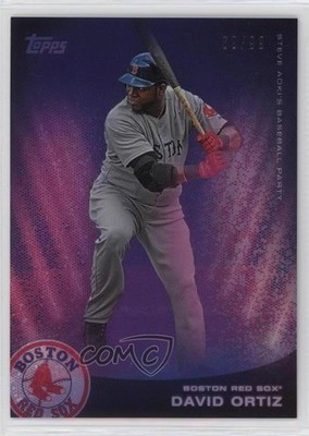 2022 Topps X Steve Aoki Purple Glitter Blast 69/99 David Ortiz #187 HOF 7k6