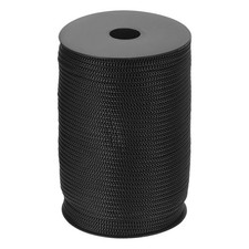 3/16" Polypropylene Rope Braided Ropes, 328ft Nylon Rope Black