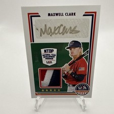 Maxwell Clark Max 2022 Panini USA Stars & Stripes Gold Ink Patch Auto #/25