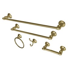 Kingston Brass BAHK2612478 Provence 5 Piece Bathroom Package - Brass