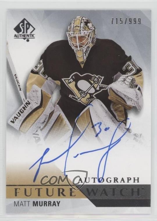 2015-16 SP Authentic Future Watch Auto 715/999 Matt Murray #220 Rookie