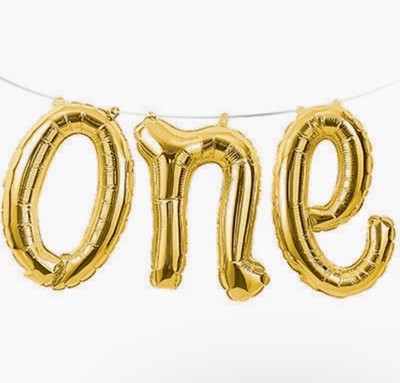 Creative Converting: Gold One Balloon Banner