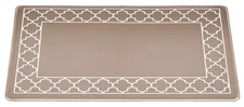 ANTI-FATIGUE NON SLIP PVC FLOOR MAT (18"x30") BROWN & WHITE LATTICE DESIGN,CE