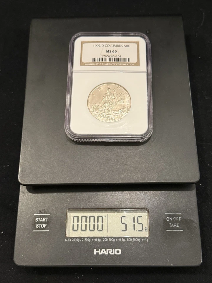 1992-D Columbus 50C NGC MS 69 Modern Commemorative Half Dollar - Image 4 of 4