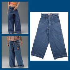 JNCO 101 Twin Cannon Jeans Dark Stone Size 26/30 Wide Leg Baggy Denim Y2K Skater