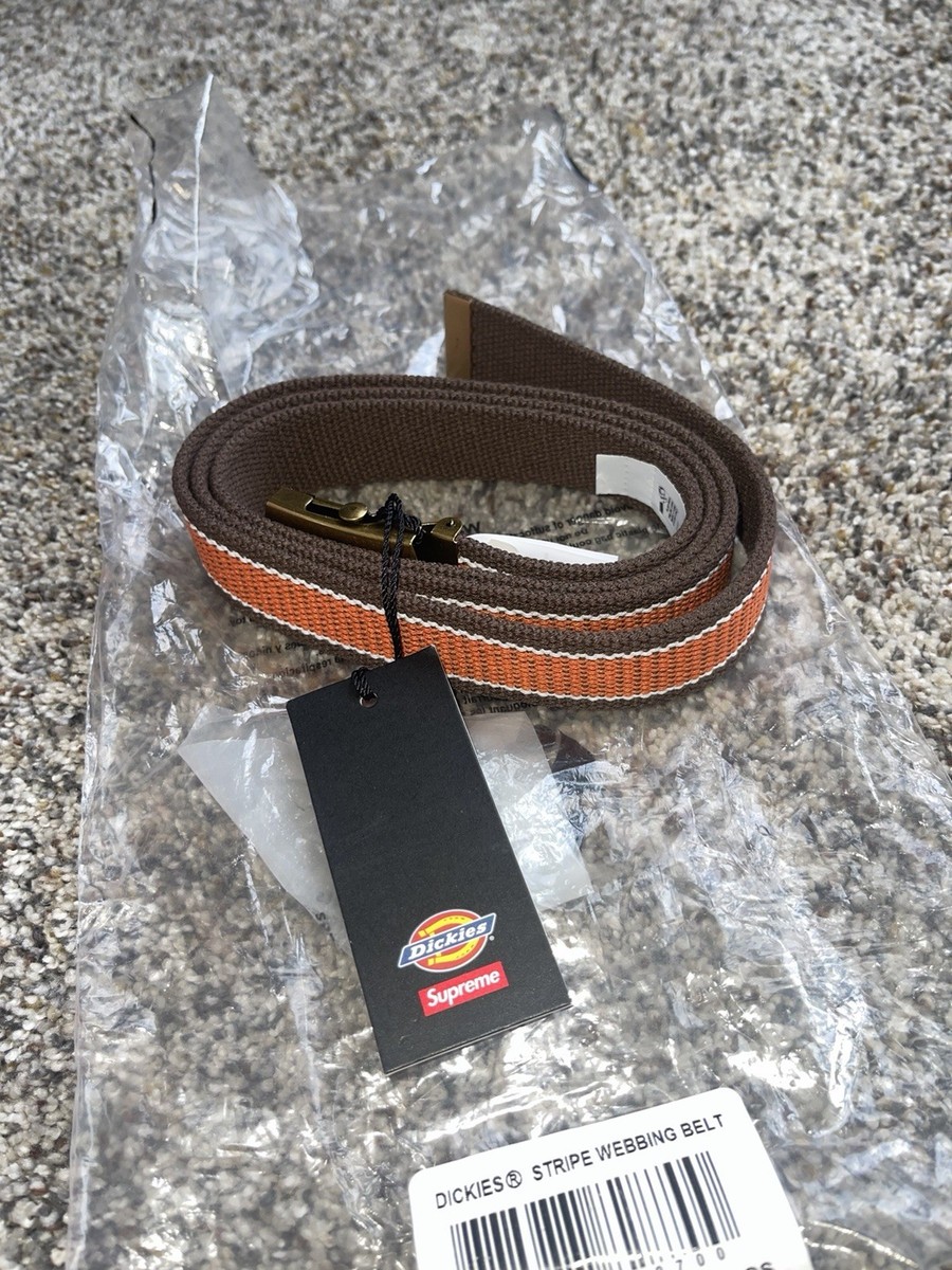 SS22 Supreme ® / Dickies ® Stripe Webbing Belt Brown Orange White