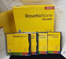 Rosetta Stone Italian V3 Levels 1 2 3 CD-ROM Audio Companion Complete