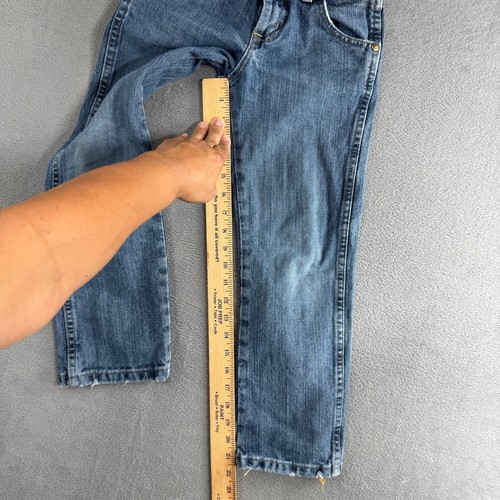 Wrangler Retro Relaxed Straight Jeans Boys 7 Denim Blue Jeans Cowboy Adjustable - Picture 7 of 8