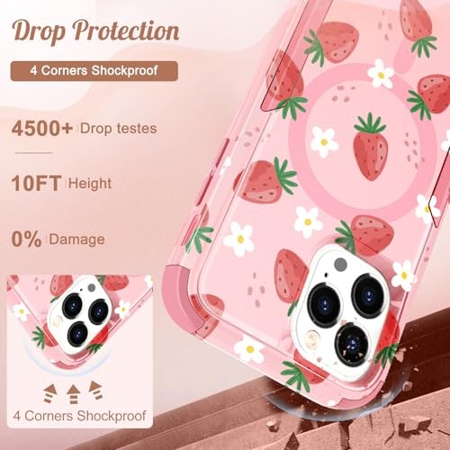 for iPhone 14 Pro Max Case - Compatible with for iPhone14 Pro Max Strawberry - Picture 6 of 7