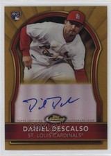 2011 Topps Finest Gold Refractor Rookie 13/75 Daniel Descalso #100 Auto 0t2