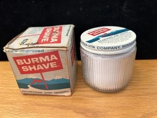 Vtg Burma Shave Original Brushless Shave Cream 7 oz Sealed Jar NOS Discontinued