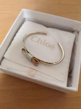 Chloe Women Accessory Chlo Bangle Gold And Pink Beige S Size Limited Edition VHT
