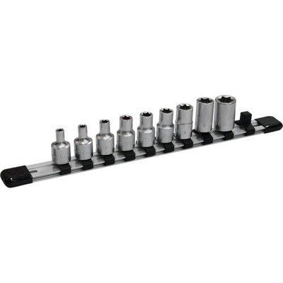 TONE HTXE309 HEXALOBULAR SOCKET SET E-TYPE TORX SOCKET SET (WITH HOLDER) 9.5MM D