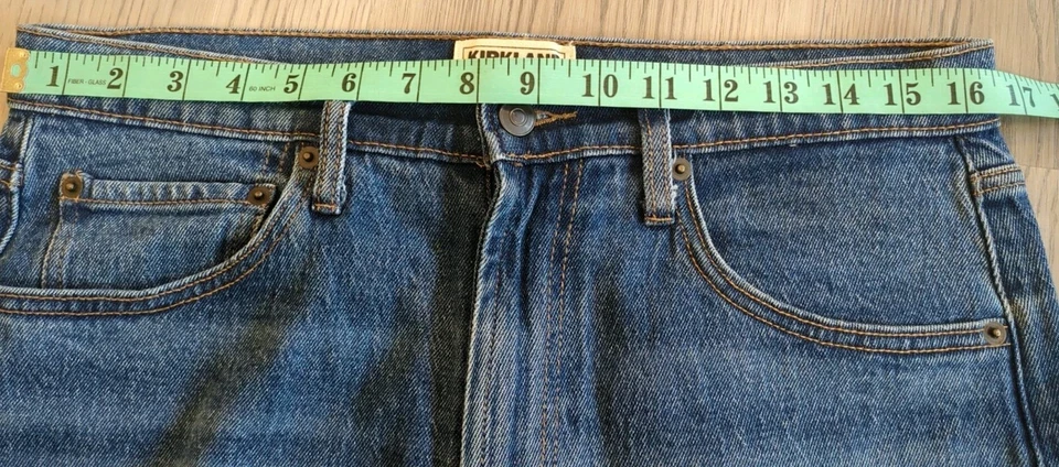 Pantalones de mezclilla Kirkland Signature para mujer talla 8x27 tiro alto lavado medio azul elástico Foto 4 de 4