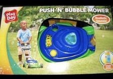 Bubble Lawn Mower Machine Toys Kids Outdoor Play Garden Soap Bubbles Solution