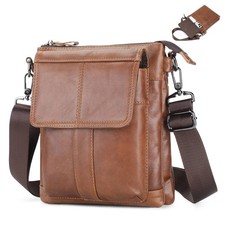 Vintage Męska torba na ramię Torba na ramię Prawdziwa skóra Crossbody Bag Torebka